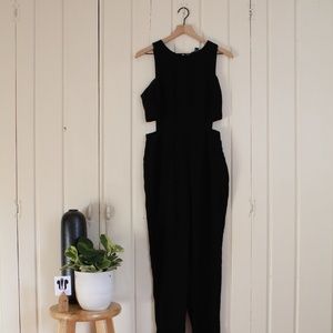 Forever 21 Black Cut-Out Jumpsuit